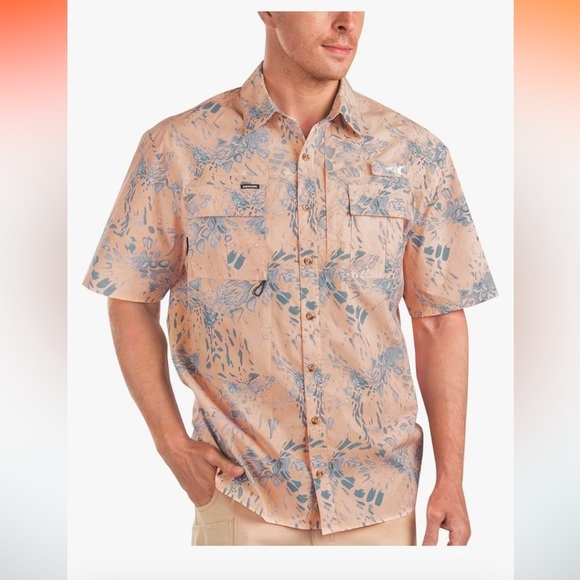NWT Fishing Shirts, Quick-Dry Short sleeved Hiking Beach Shirts, Sun Protection - Picture 1 of 6